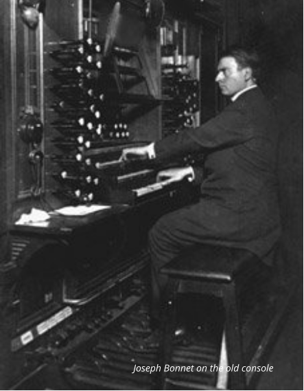 Joseph Bonnet on the old console