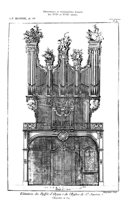 Drawing of the organ, 1860